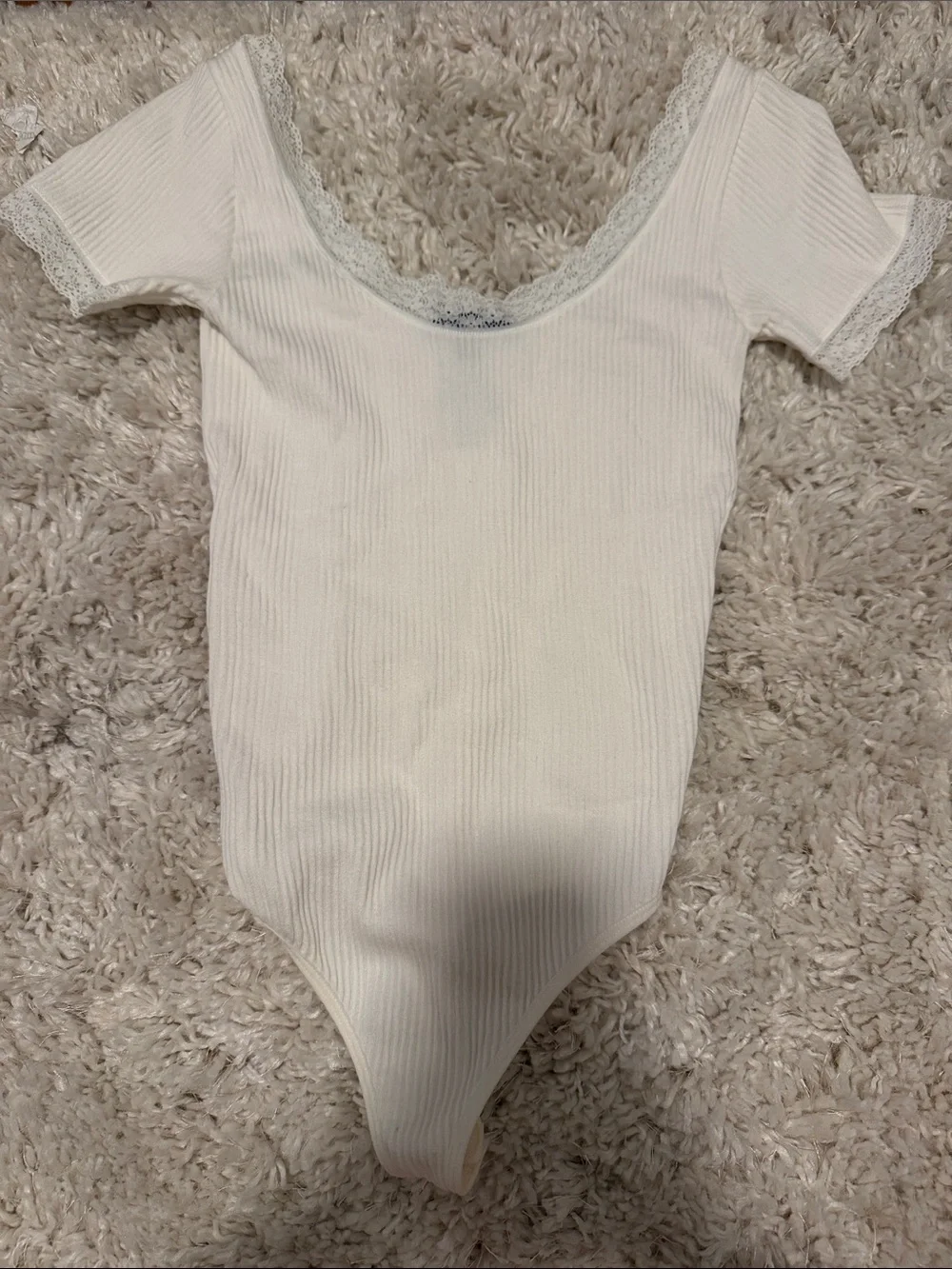 Francesca’s Lacy White Bodysuit